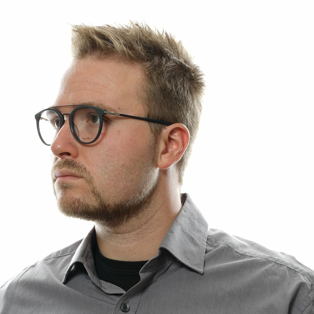 Police Gray Metal & Plastic Glasses (Frames) 1728,67345776800,Accessories,Glasses (Frames) - Glasses and Sunglasses - Accessories,Glasses and Sunglasses - Accessories,Gray,Men,New with tags,Police