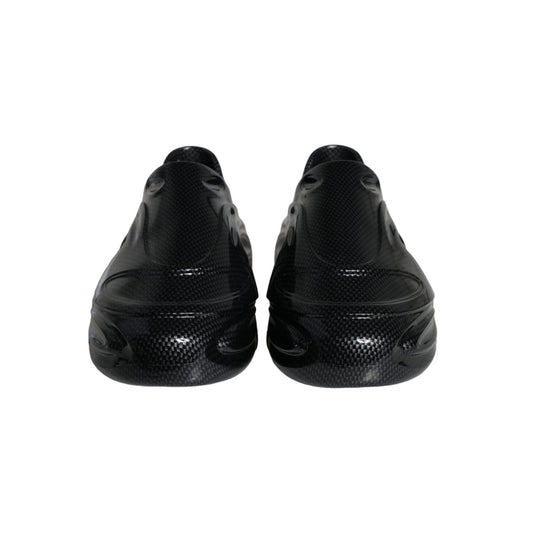 Dolce & Gabbana Black Foiled Rubber Toy Low Top Men Sneakers Shoes