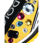 Dolce & Gabbana Yellow Sorrento Crystals Sneakers Womens Shoes LA11276-37
