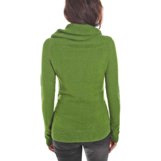 Yes Zee Green Viscose Sweater YE-13724-L