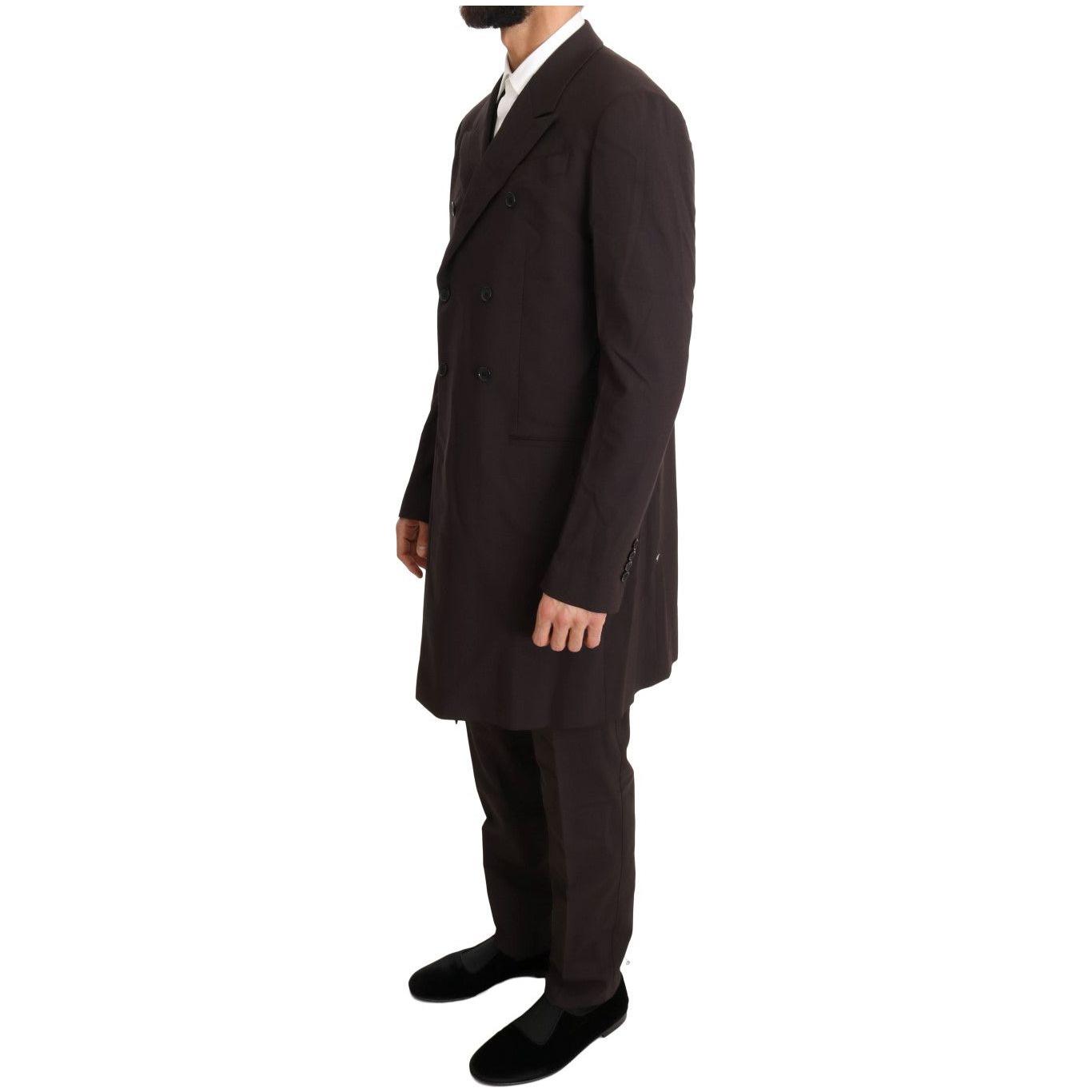 Dolce & Gabbana Bordeaux Wool Stretch Long 3 Piece Suit1728,3% Elastane (stretch),67345645728,Bordeaux,Clothing,Dolce & Gabbana,IT48 | M,Material: 97% Wool,Men,Men - Clothing,New with tags,Suits & Blazers - Clothing,Suits - Men - Clothing,Three-Piece Suit