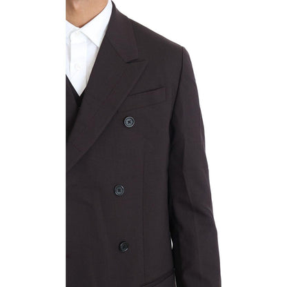 Dolce & Gabbana Bordeaux Wool Stretch Long 3 Piece Suit1728,3% Elastane (stretch),67345645728,Bordeaux,Clothing,Dolce & Gabbana,IT48 | M,Material: 97% Wool,Men,Men - Clothing,New with tags,Suits & Blazers - Clothing,Suits - Men - Clothing,Three-Piece Suit