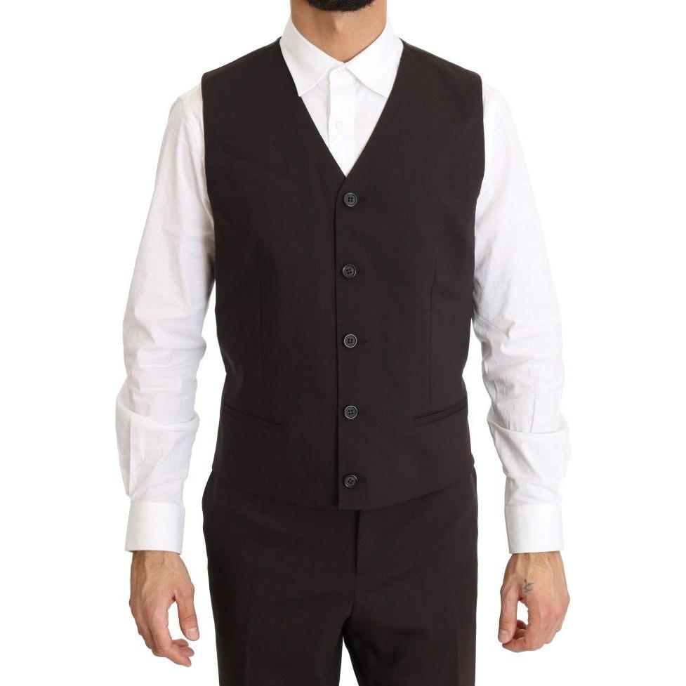 Dolce & Gabbana Bordeaux Wool Stretch Long 3 Piece Suit1728,3% Elastane (stretch),67345645728,Bordeaux,Clothing,Dolce & Gabbana,IT48 | M,Material: 97% Wool,Men,Men - Clothing,New with tags,Suits & Blazers - Clothing,Suits - Men - Clothing,Three-Piece Suit