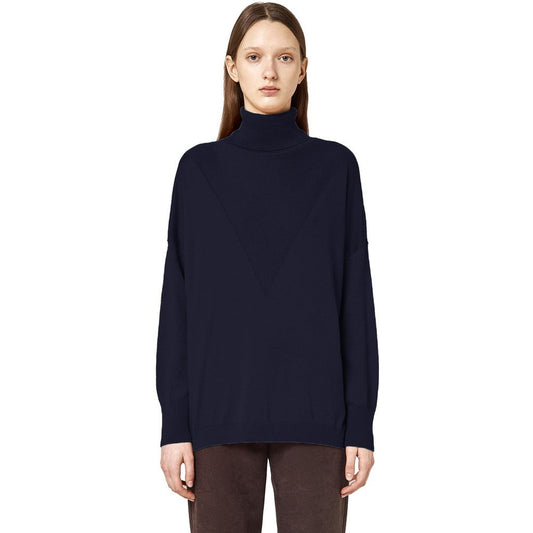 Alpha Studio Blue Silk Sweater AL-13855-IT44|L