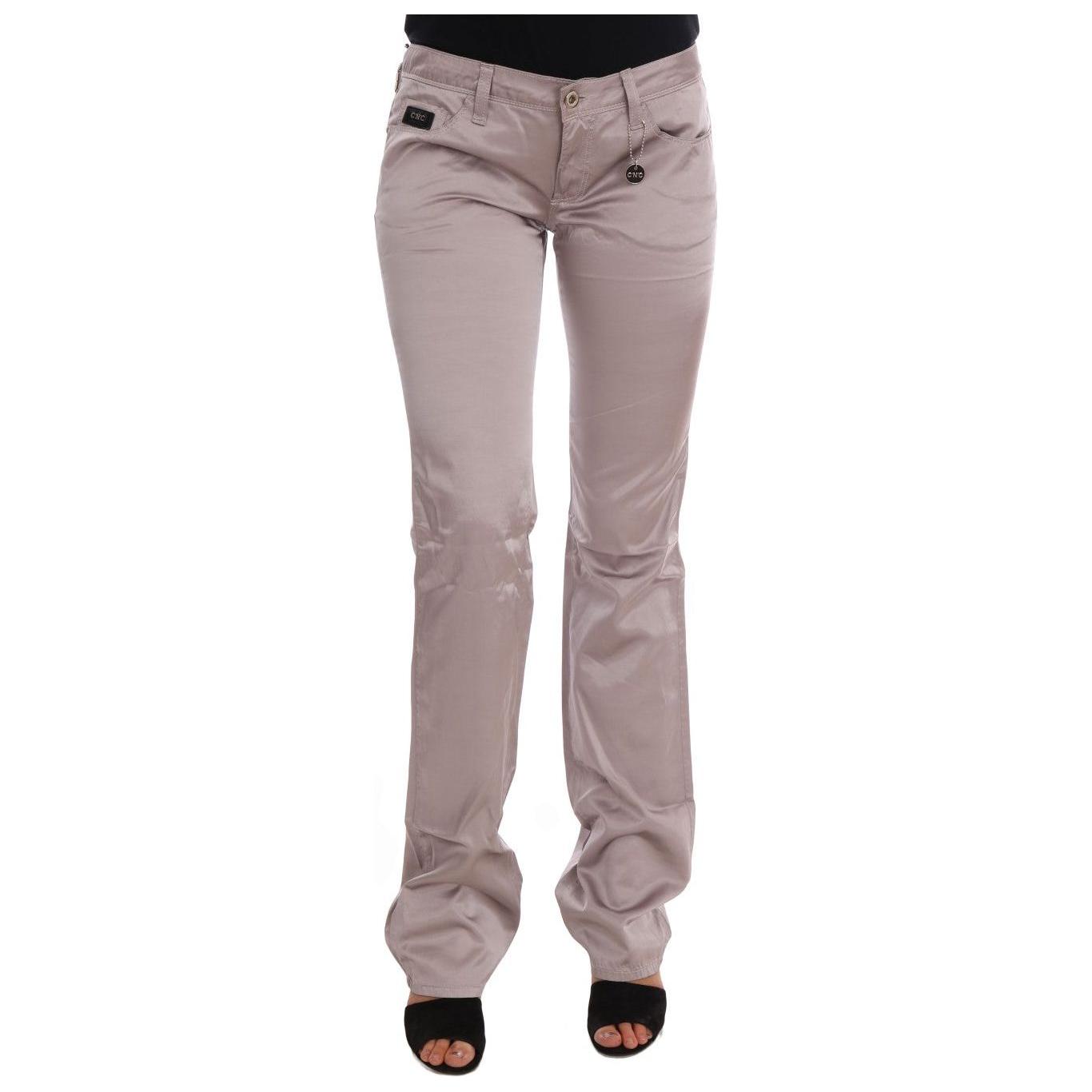 Costume National Beige Cotton Slim Fit Jeans SIG30132-2