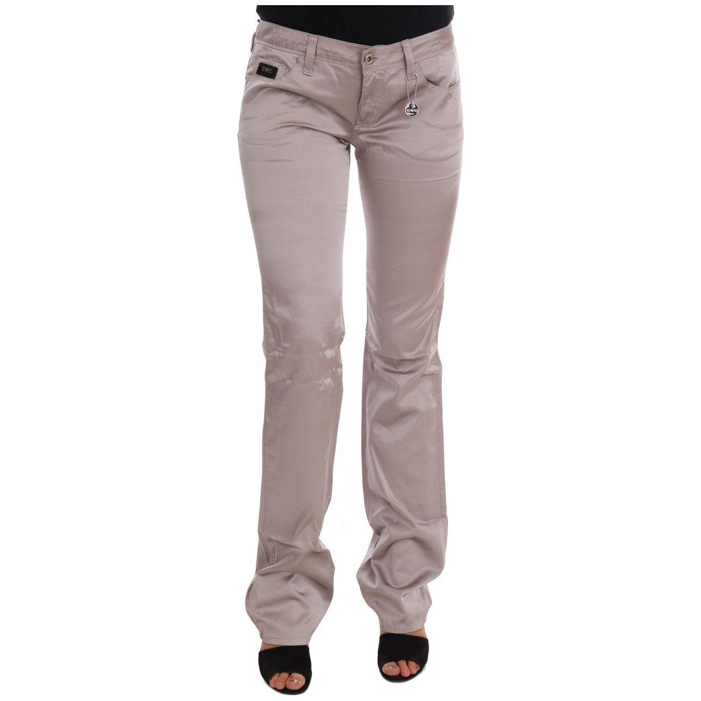 Costume National Beige Cotton Slim Fit Jeans SIG30132-2