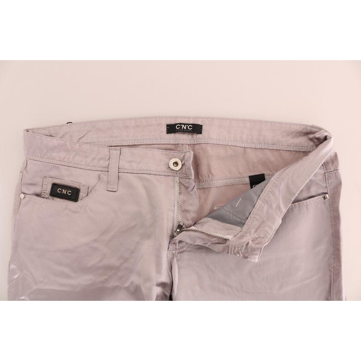 Costume National Beige Cotton Slim Fit Jeans SIG30132-2
