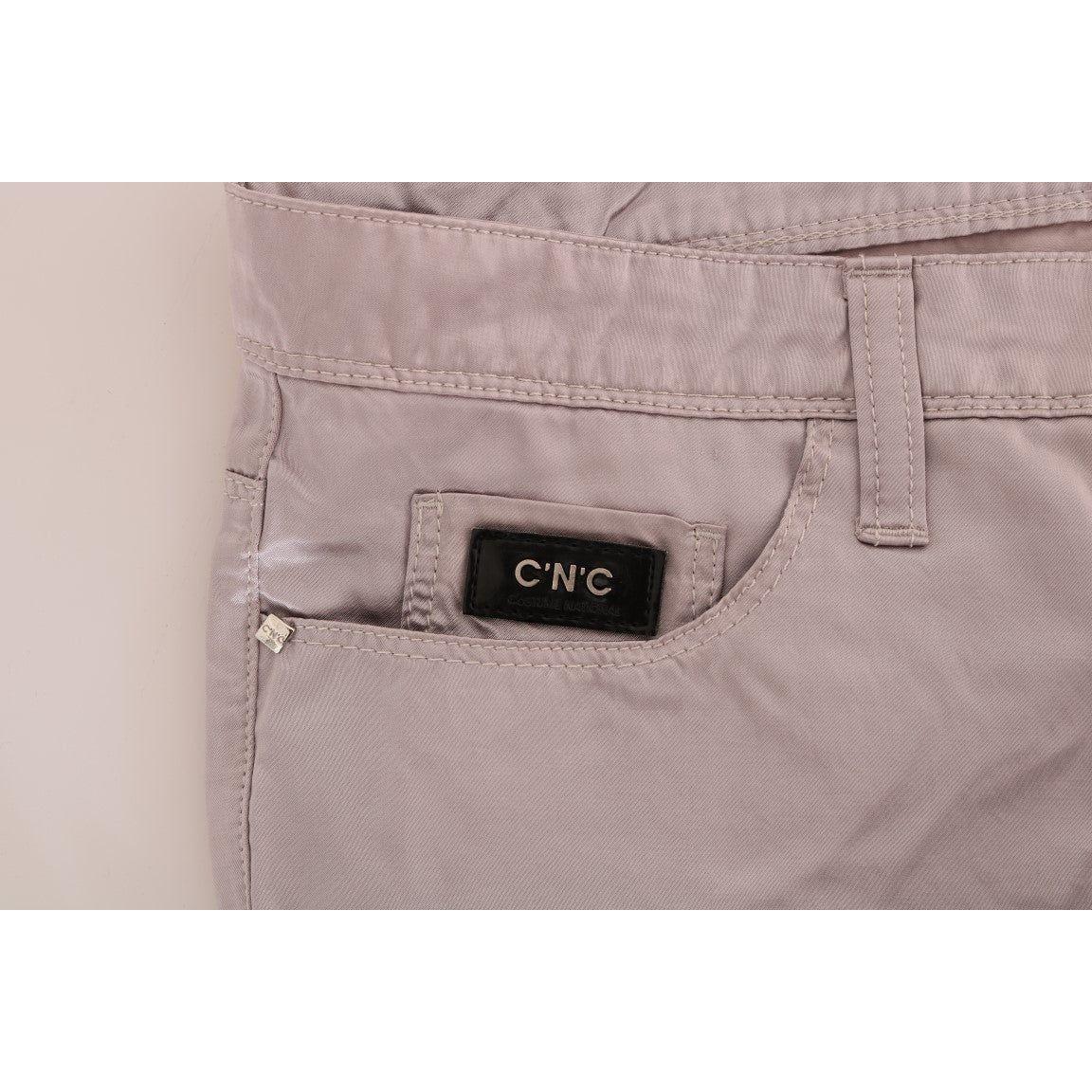 Costume National Beige Cotton Slim Fit Jeans SIG30132-2