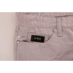 Costume National Beige Cotton Slim Fit Jeans SIG30132-2
