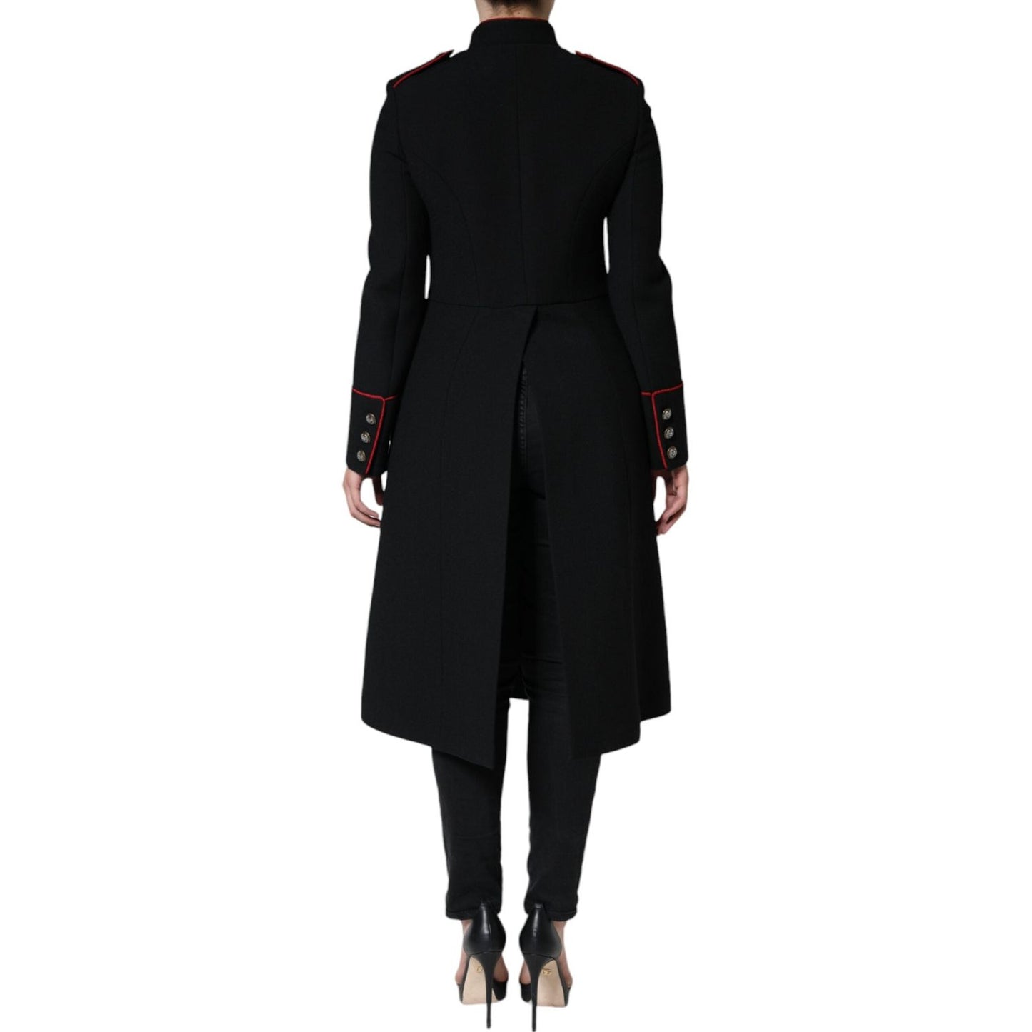 Dolce & Gabbana Black Single Breasted Trench Coat Jacket 1728,67345645728,Black,Clothing,Dolce & Gabbana,IT38 | XS,Jackets & Coats - Clothing,Jackets & Coats - Women - Clothing,Material: 95% Virgin Wool 5% Nylon,New with tags,Trench Coats - Jackets & Coat