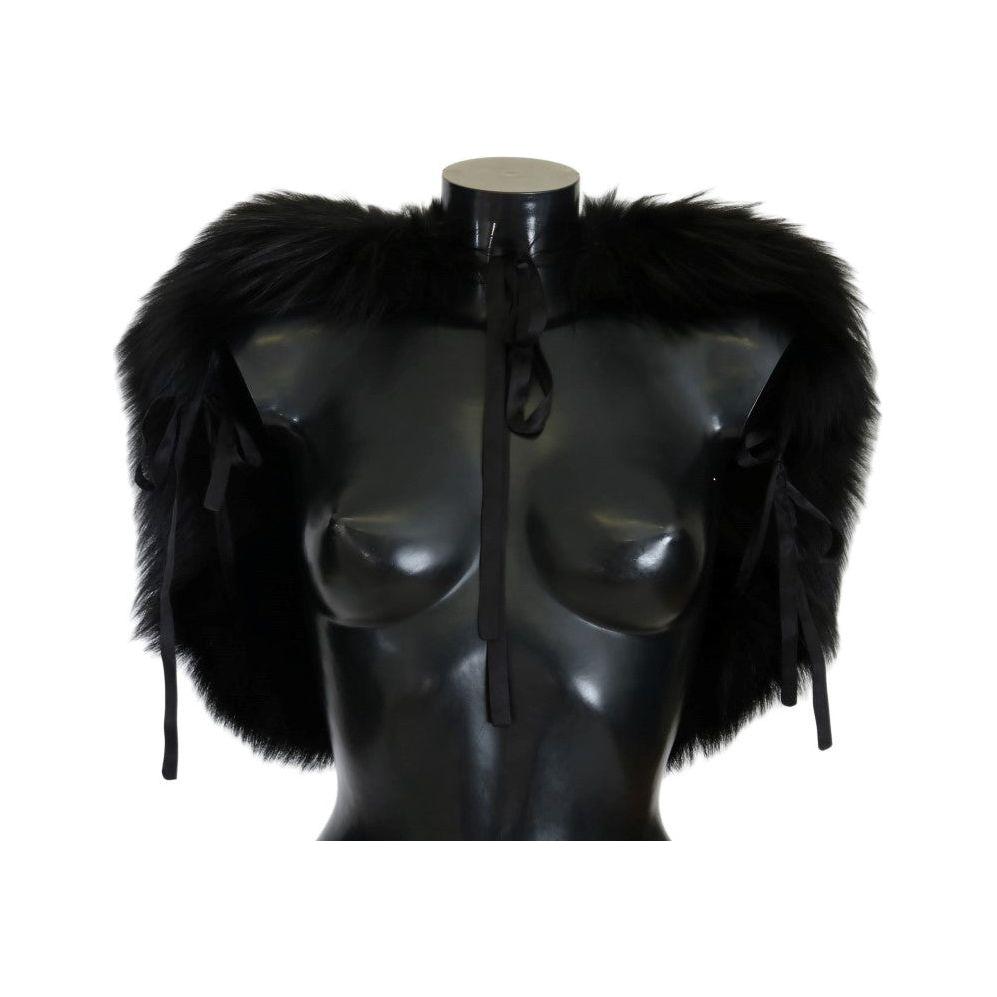 Dolce & Gabbana Black Silver Fox Fur Scarf1728,5% Silk,67345645728,Accessories,Black,Dolce & Gabbana,M,Material: 95% Silver Fox Fur,New with tags,Scarves - Accessories,Scarves - Scarves - Accessories,Scarves - Women - Accessories,Women,Women - Accessories