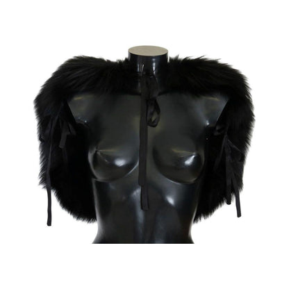 Dolce & Gabbana Black Silver Fox Fur Scarf1728,5% Silk,67345645728,Accessories,Black,Dolce & Gabbana,M,Material: 95% Silver Fox Fur,New with tags,Scarves - Accessories,Scarves - Scarves - Accessories,Scarves - Women - Accessories,Women,Women - Accessories