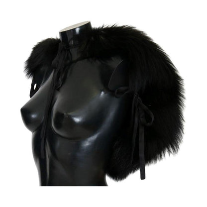 Dolce & Gabbana Black Silver Fox Fur Scarf1728,5% Silk,67345645728,Accessories,Black,Dolce & Gabbana,M,Material: 95% Silver Fox Fur,New with tags,Scarves - Accessories,Scarves - Scarves - Accessories,Scarves - Women - Accessories,Women,Women - Accessories
