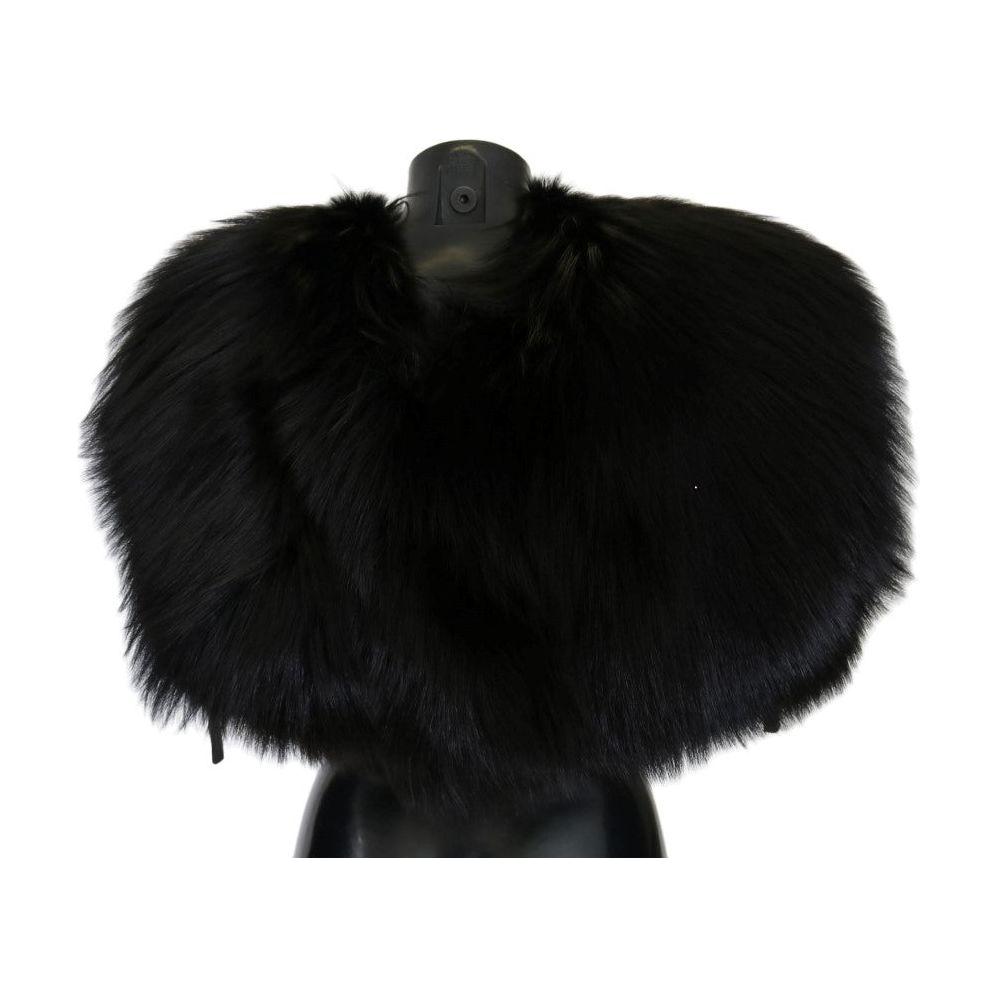 Dolce & Gabbana Black Silver Fox Fur Scarf1728,5% Silk,67345645728,Accessories,Black,Dolce & Gabbana,M,Material: 95% Silver Fox Fur,New with tags,Scarves - Accessories,Scarves - Scarves - Accessories,Scarves - Women - Accessories,Women,Women - Accessories