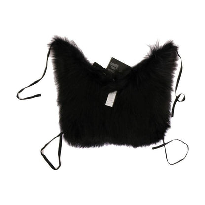Dolce & Gabbana Black Silver Fox Fur Scarf1728,5% Silk,67345645728,Accessories,Black,Dolce & Gabbana,IT40|S,IT44 | L,Material: 95% Silver Fox Fur,New with tags,Scarves - Accessories,Scarves - Scarves - Accessories,Scarves - Women - Accessories,Women,Women