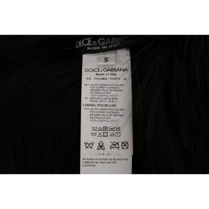 Dolce & Gabbana Black Silver Fox Fur Scarf1728,5% Silk,67345645728,Accessories,Black,Dolce & Gabbana,IT40|S,IT44 | L,Material: 95% Silver Fox Fur,New with tags,Scarves - Accessories,Scarves - Scarves - Accessories,Scarves - Women - Accessories,Women,Women