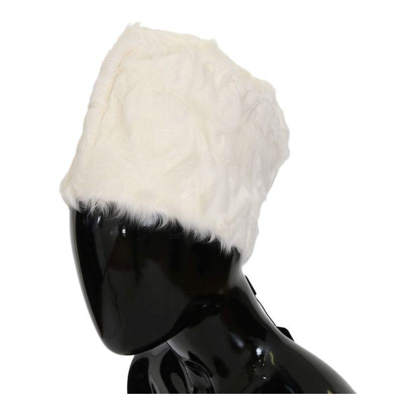 Dolce & Gabbana White Xiangao Lamb Fur Beanie 1728,56 cm|XS,67345645728,Accessories,Beanie - Hats - Accessories,Dolce & Gabbana,Hats - Accessories,Hats - Women - Accessories,Material: 100% Xiangao Lamb Fur,New with tags,White,Women,Women - Accessories