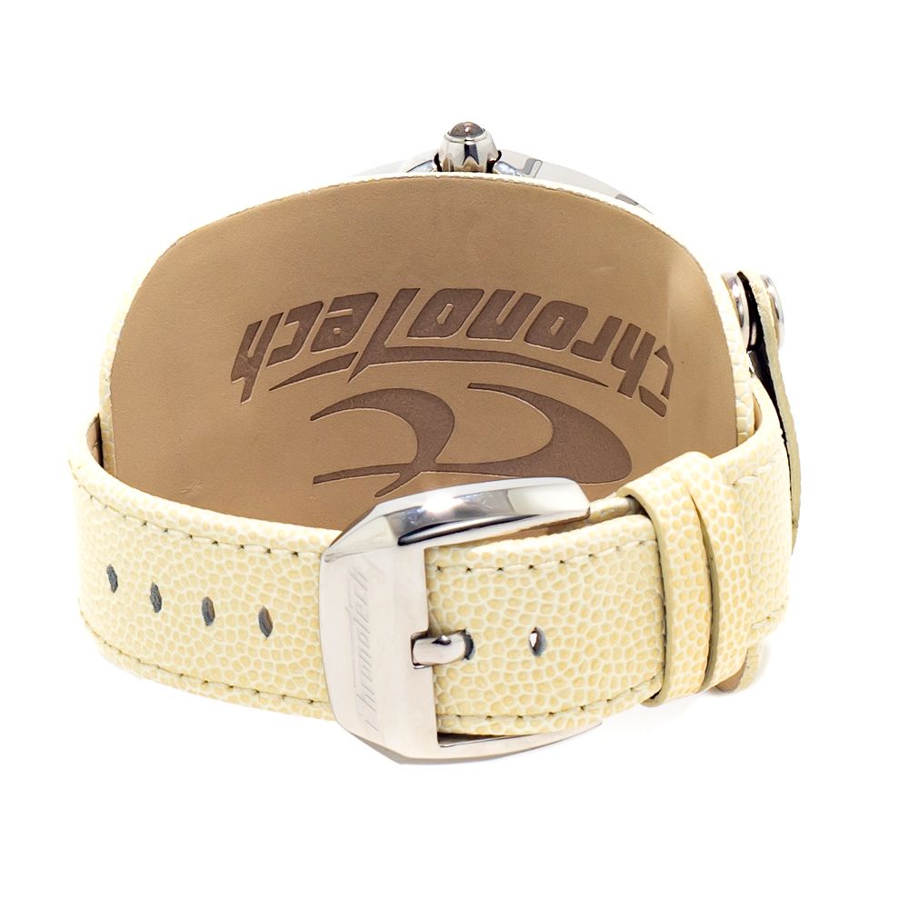 Chronotech Beige Leather Dress Watch 1728,67434610848,Accessories,Beige,Chronotech,Dress Watches - Watches - Accessories,Men,New with tags,Watches - Accessories