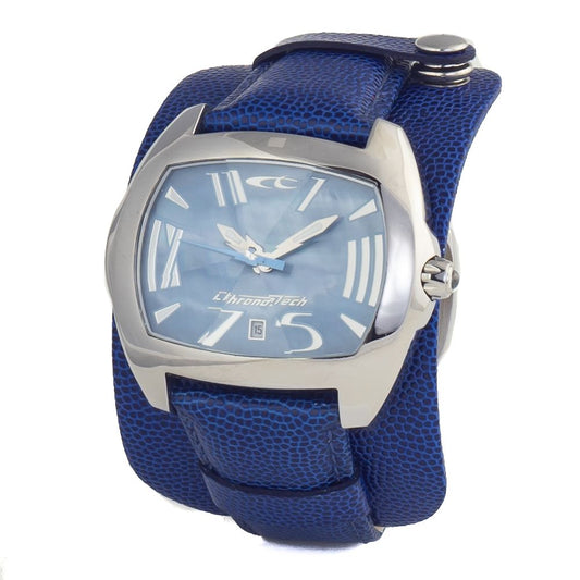 Chronotech Blue Leather Dress Watch 1728,67434610848,Accessories,Blue,Chronotech,Dress Watches - Watches - Accessories,Men,New with tags,Watches - Accessories