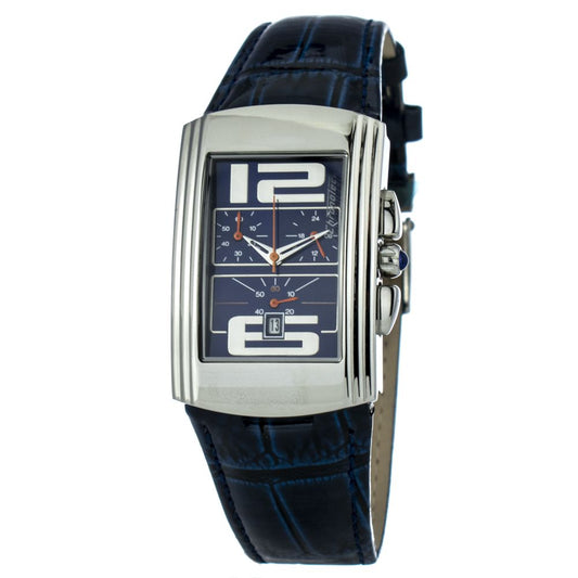 Chronotech Blue Leather Dress Watch 1728,67434610848,Accessories,Blue,Chronotech,Dress Watches - Watches - Accessories,New with tags,Unisex,Watches - Accessories