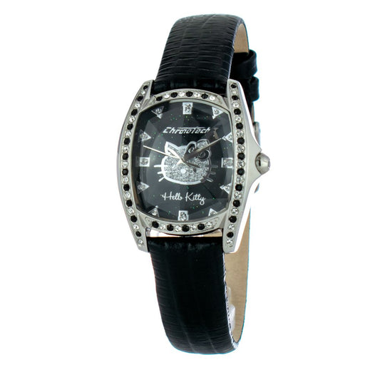 Chronotech Black Leather Dress Watch 1728,67434610848,Accessories,Black,Chronotech,Dress Watches - Watches - Accessories,New with tags,Watches - Accessories,Women