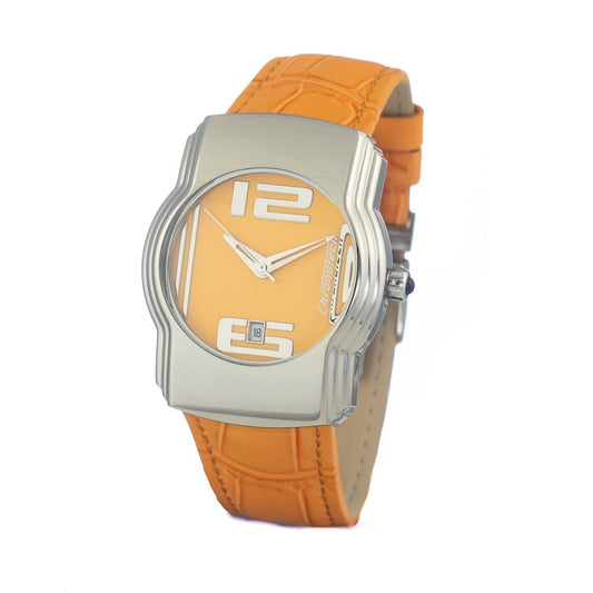 Chronotech Orange Leather Dress Watch 1728,67434610848,Accessories,Chronotech,Dress Watches - Watches - Accessories,New with tags,Orange,Unisex,Watches - Accessories