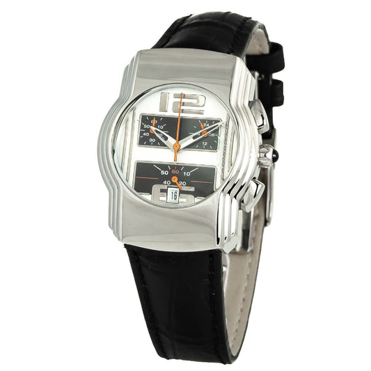 Chronotech Black Leather Dress Watch 1728,67434610848,Accessories,Black,Chronotech,Dress Watches - Watches - Accessories,New with tags,Watches - Accessories,Women