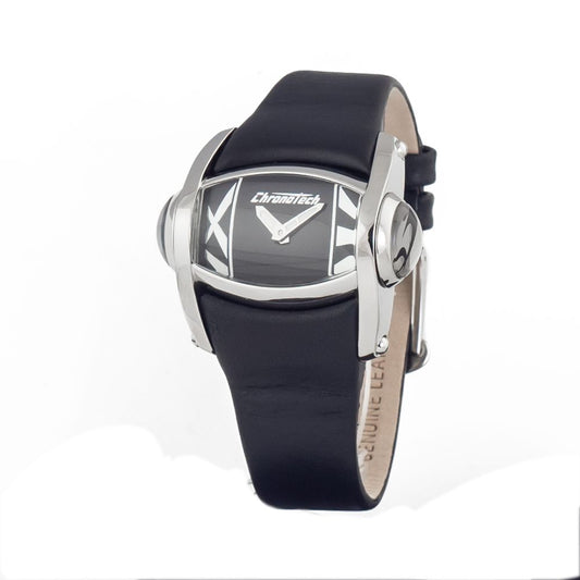 Chronotech Black Leather Dress Watch 1728,67434610848,Accessories,Black,Chronotech,Dress Watches - Watches - Accessories,New with tags,Watches - Accessories,Women