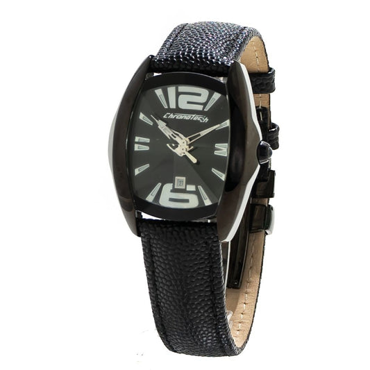 Chronotech Black Leather Dress Watch 1728,67434610848,Accessories,Black,Chronotech,Dress Watches - Watches - Accessories,New with tags,Watches - Accessories,Women