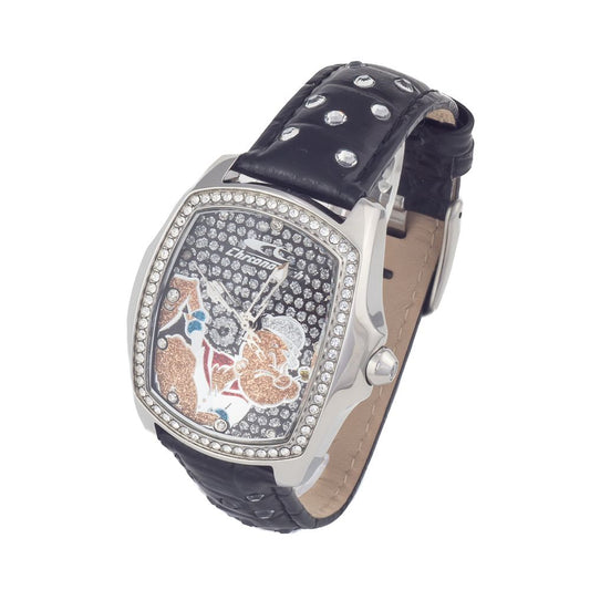 Chronotech Black Leather Dress Watch 1728,67434610848,Accessories,Black,Chronotech,Dress Watches - Watches - Accessories,New with tags,Watches - Accessories,Women