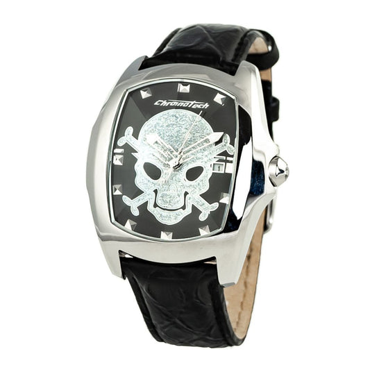 Chronotech Black Leather Dress Watch 1728,67434610848,Accessories,Black,Chronotech,Dress Watches - Watches - Accessories,Men,New with tags,Watches - Accessories