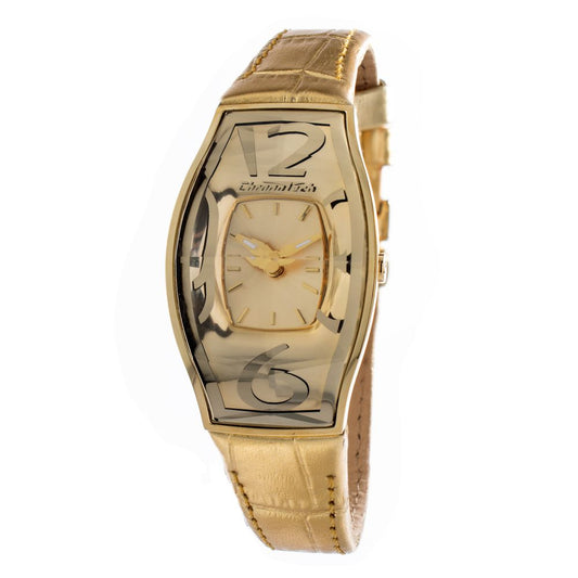 Chronotech Gold Leather Dress Watch 1728,67434610848,Accessories,Chronotech,Dress Watches - Watches - Accessories,Gold,New with tags,Watches - Accessories,Women