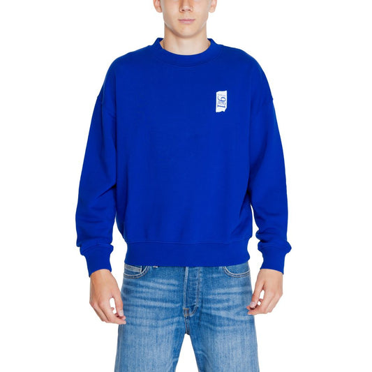 Replay Blue Cotton Sweatshirt 1728,71956299936,Blue,Clothing,IT44 | S,Men,Men - Clothing,New with tags,Replay,Sportswear - Clothing,Sweatshirt - Sportswear - Clothing
