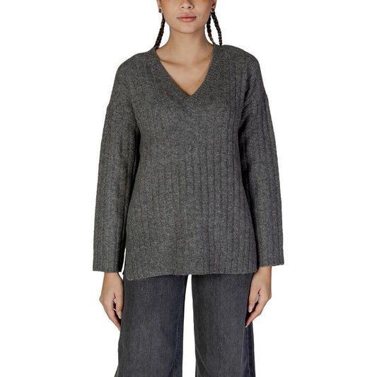 Vila Clothes Gray Marabou Sweater VI-15826100136-IT40|S