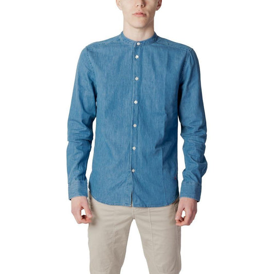 Peuterey Blue Cotton Shirt PE-11043000176-IT54 | XXL