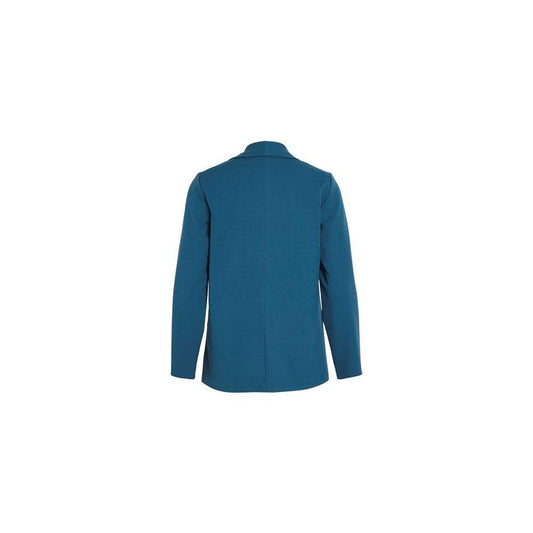 Vila Clothes Blue Polyester Blazer VI-12634200582-IT38|XS