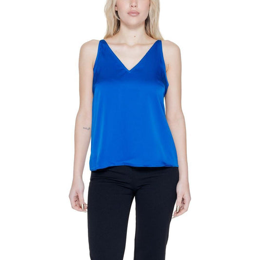 Vila Clothes Blue Polyester Top VI-14220100126-IT38|XS