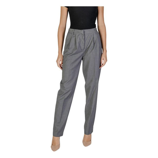 Vila Clothes Gray Polyester Pant VI-15733000136-34 | XXS