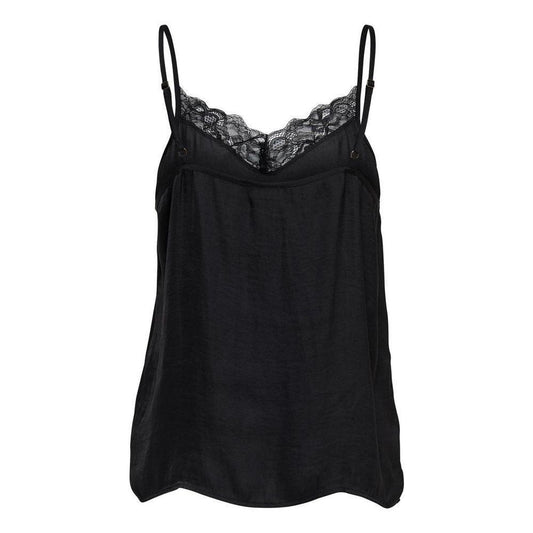 Jacqueline De Yong Black Polyester Tank Top JA-14212300009-IT36|XXS