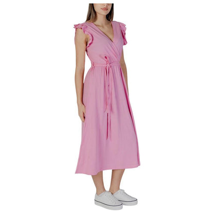 B.Young Multicolor Cotton Long Dress 1728,71956299936,B.Young,Clothing,Dresses - Clothing,Dresses - Women - Clothing,IT38|XS,IT40|S,IT42|M,Long - Dresses - Clothing,Multicolor,New with tags,Women,Women - Clothing