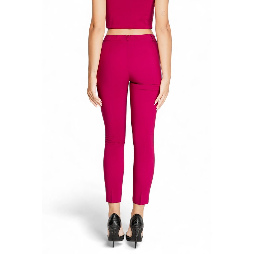 Rinascimento Bordeaux Polyester Casual Pants