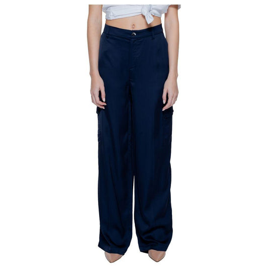 Street One Blue Viscose Pant ST-14205200010-W42 | L32