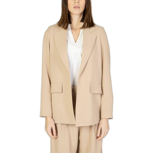 Sandro Ferrone Beige Polyester Blazer SA-13495300127-IT48 | XL