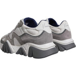 Versace Grey Leather Neoprene Chunky Low Top Squalo Sneakers Shoes MV6390-43
