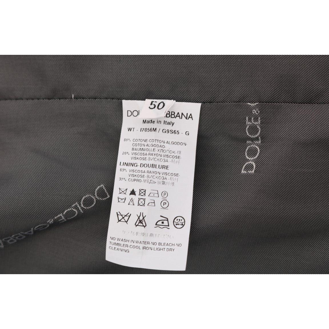 Dolce & Gabbana Gray STAFF Cotton Striped Vest1728,20% Viscose,67345645728,Clothing,Dolce & Gabbana,Gray,IT50 | L,Material: 80% Cotton,Men,Men - Clothing,New with tags,Suits & Blazers - Clothing,Vests - Men - Clothing,Waistcoats - Suits & Blazers - Clothi