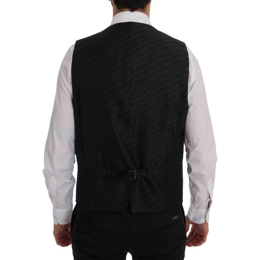 Dolce & Gabbana Gray STAFF Cotton Striped Vest 1728,20% Viscose,67345645728,Clothing,Dolce & Gabbana,Gray,IT52 | XL,Material: 80% Cotton,Men,Men - Clothing,New with tags,Suits & Blazers - Clothing,Vests - Men - Clothing,Waistcoats - Suits & Blazers - Clot