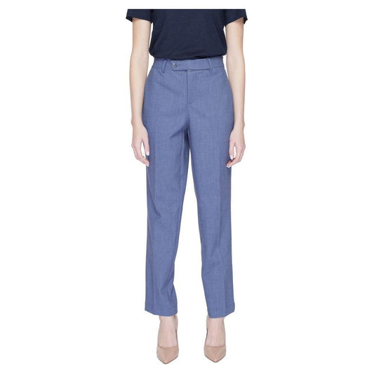 Street One Blue Polyester Pant ST-13508200010-W36 | L30