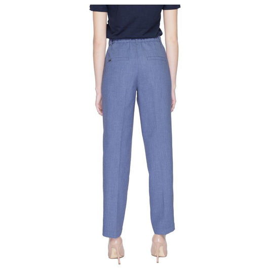 Street One Blue Polyester Pant ST-13508200010-W36 | L30
