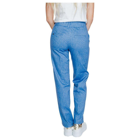 Street One Blue Polyester Pant ST-13548100126-W42 | L30