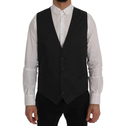 Dolce & Gabbana Gray STAFF Cotton Rayon Vest1728,20% Rayon,67345645728,Clothing,Dolce & Gabbana,Gray,IT52 | XL,Material: 80% Cotton,Men,Men - Clothing,New with tags,Suits & Blazers - Clothing,Vests - Men - Clothing,Waistcoats - Suits & Blazers - Clothing